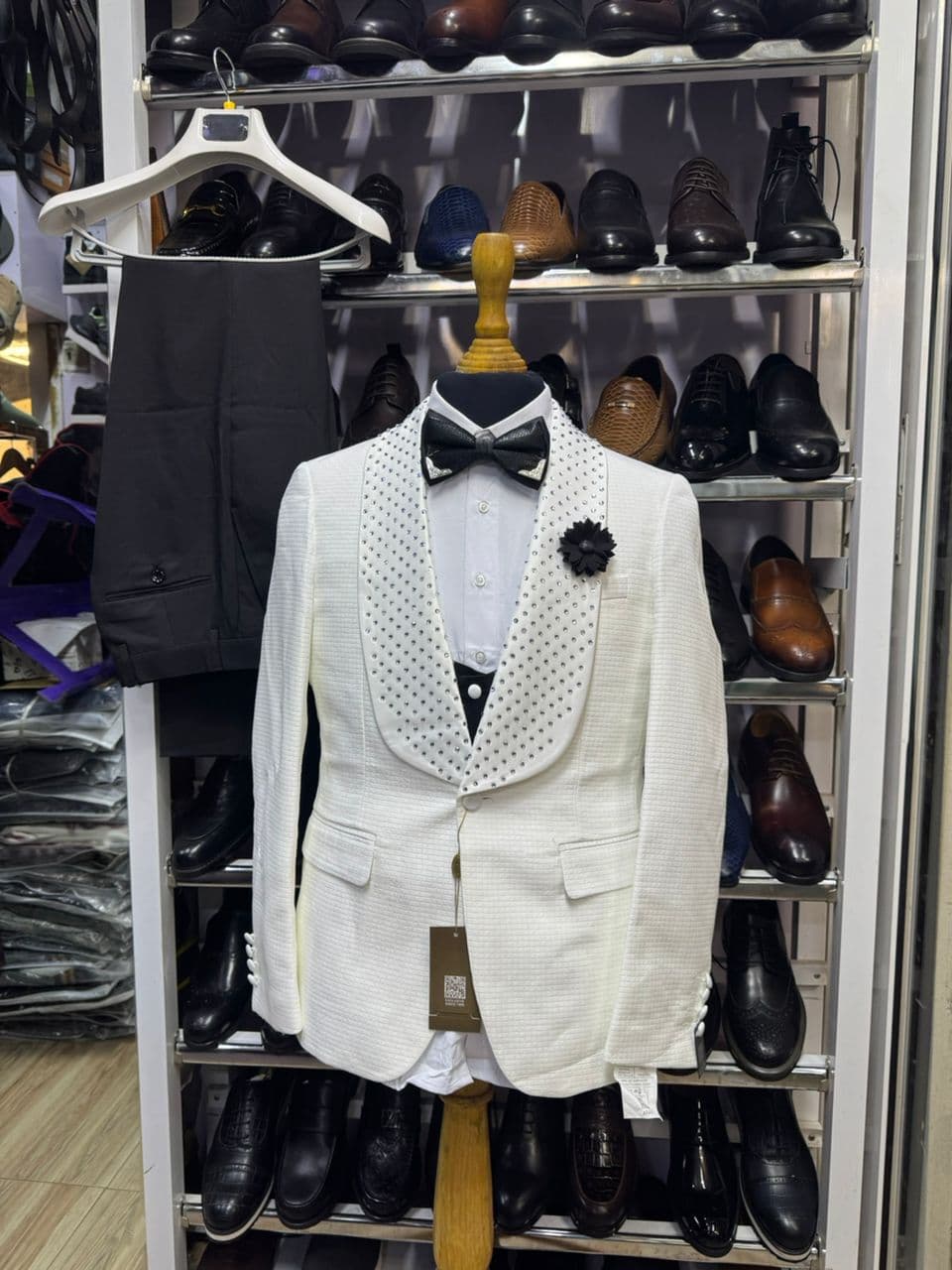 Ivory Crystal Shawl Tuxedo